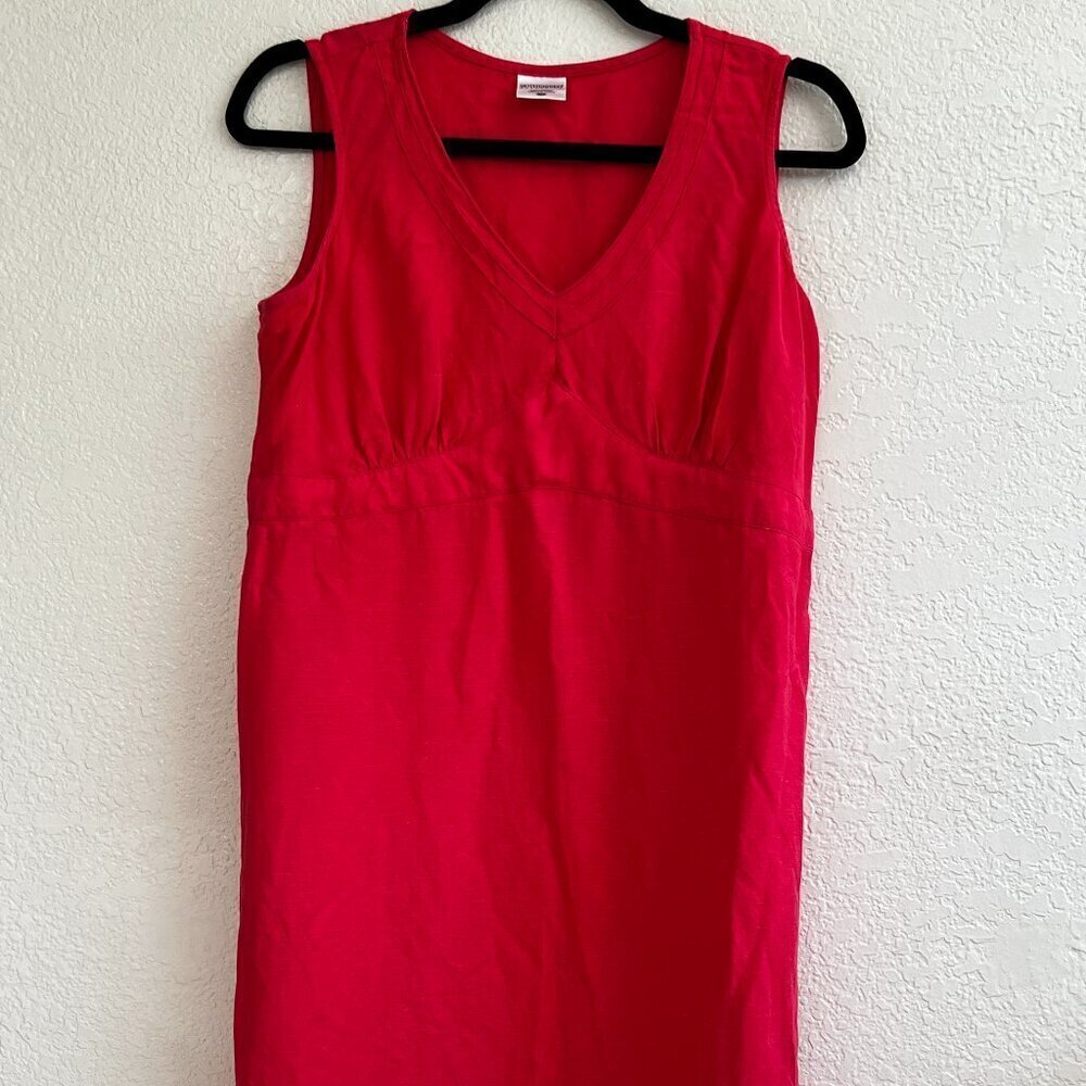 Motherhood Maternity Dress Women's Coral Sleeveless Midi Tie Back Size Medium - Picture 1 of 8